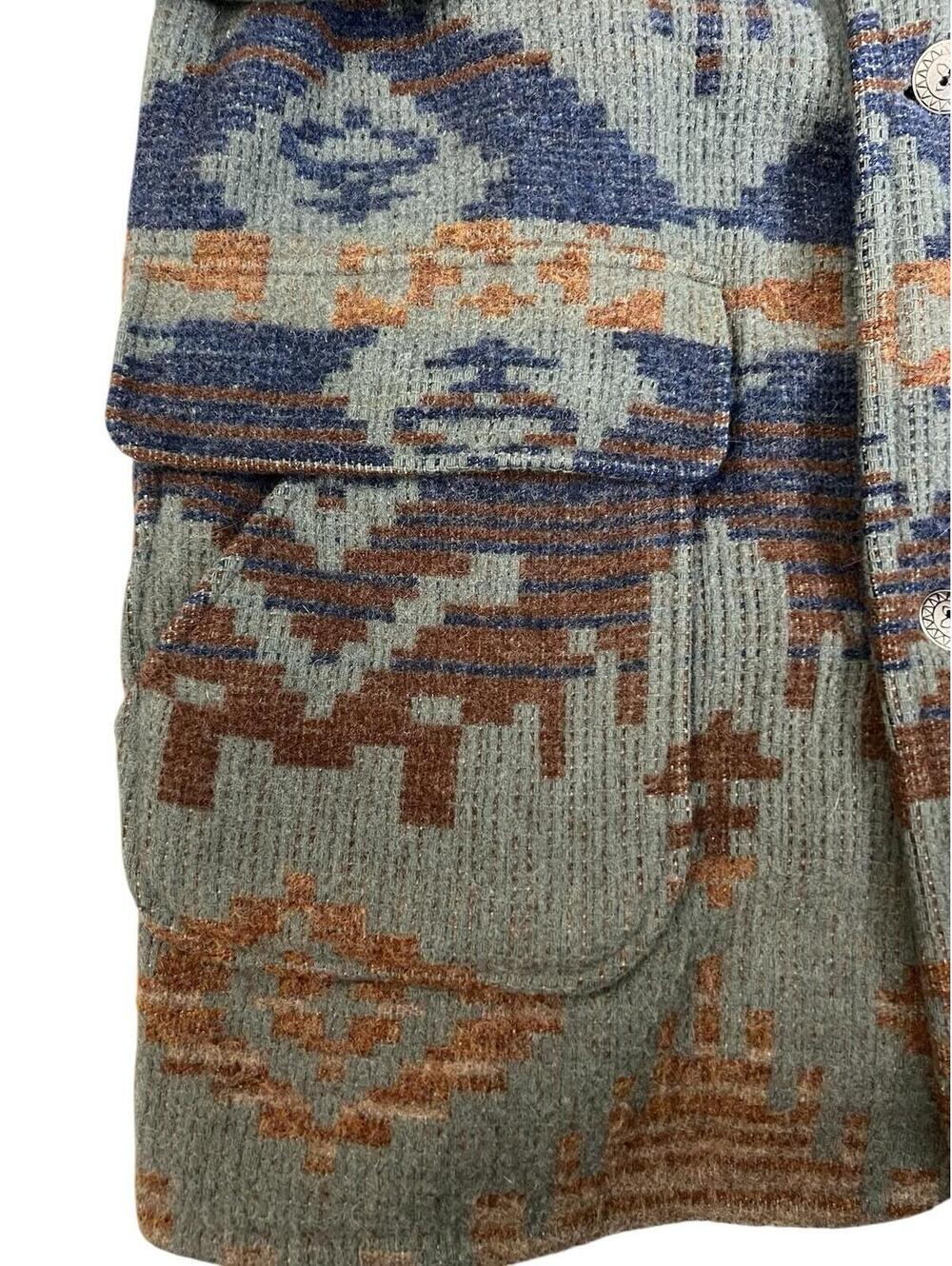 Vintage 90s L.L.Bean Southwestern Wool Blend Fleece Jacket Men’s Oversized - Picture 6 of 8